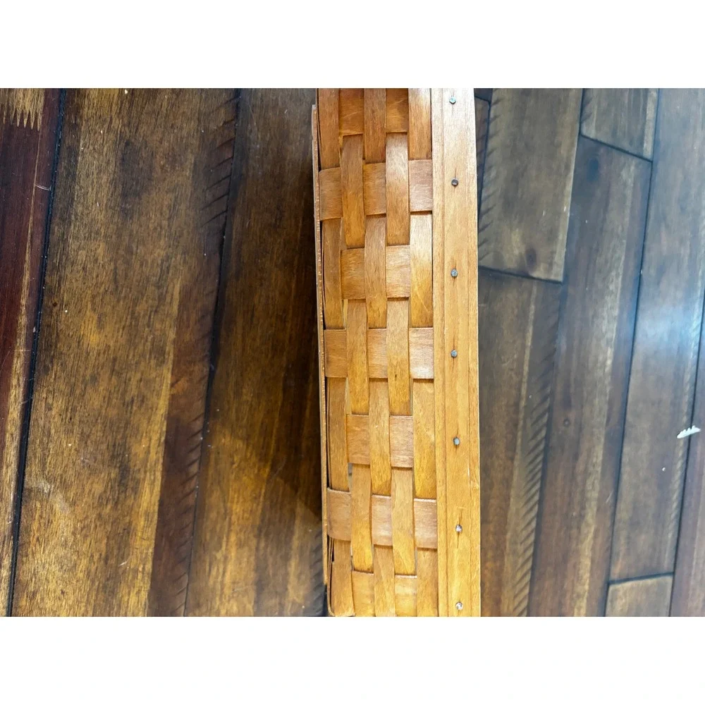 Vintage 1992 Longaberger Handwoven Rectangular Basket Dresden Ohio USA LAW 3
